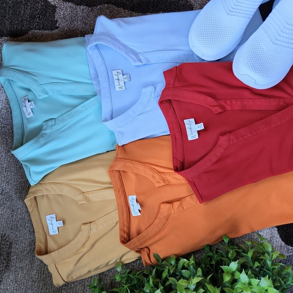 Wonderly Tops - Wonderly V-Neck Short Sleeve Tops (Bundle of 5)